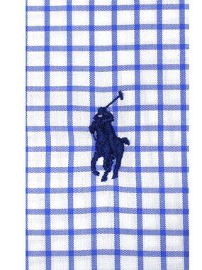 POLO RALPH LAUREN REGULAR FIT SHIRT 100% COTTON BLUE & WHITE TALL X-LARGE, XLT